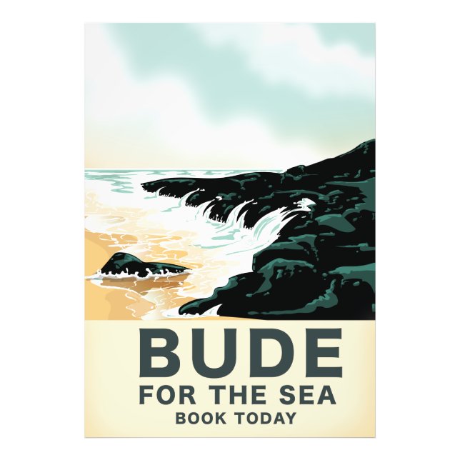 Bude Cornwall Reiseplakat Fotodruck (Vorne)