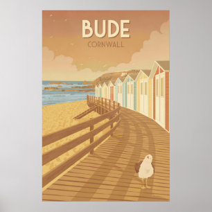 Bude Cornwall Reiseplakat Poster