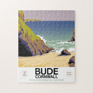 Bude Cornwall Seaside Reiseplakat Puzzle
