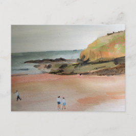 Bude, Cornwall, Strand, Suffolk, Küstenkunst Postkarte