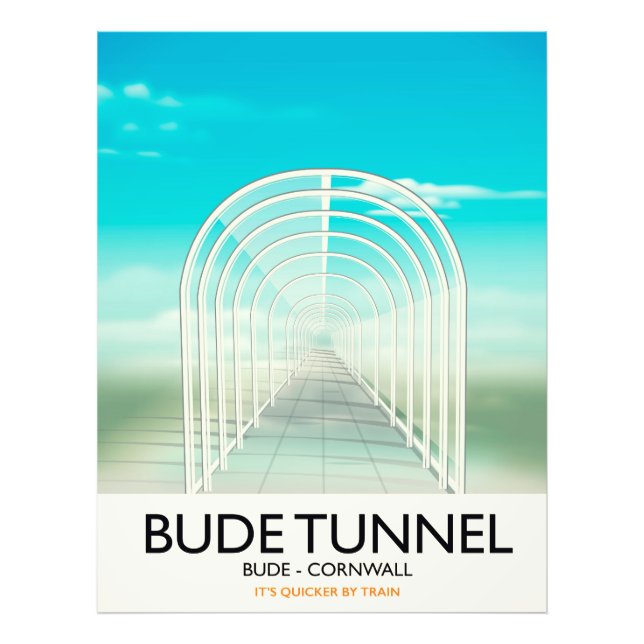 Bude Tunnel, Cornwall Parody Travel Poster (Vorne)