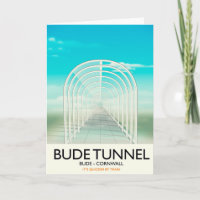 Bude Tunnel, Cornwall Parody Travel Poster