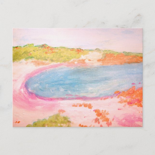 Budelli Pink Island Beach Postkarte (Vorderseite)