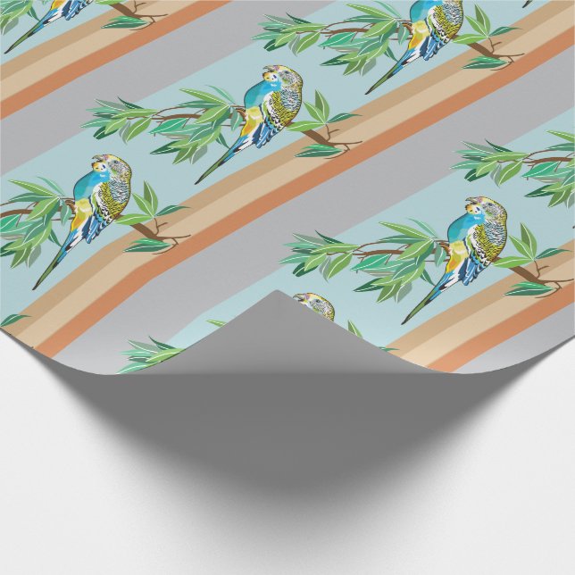 Budgerigar Geschenkpapier (Ecke)