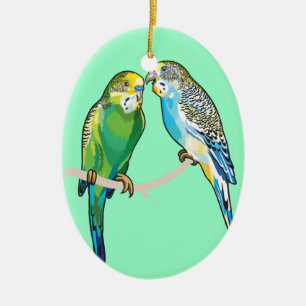 Budgerigars Keramikornament