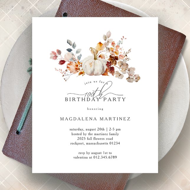 BUDGET 100. Geburtstag Pumpkin Fall Blume laden ei (Von Creator hochgeladen)