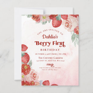 Budget 1 Geburtstag Berry Erster Geburtstag Einlad