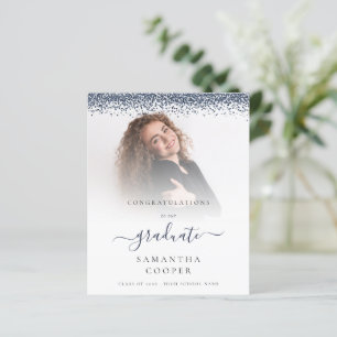 Budget 2022 Grad Foto Blue Glitzer Ankündigung