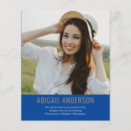 Budget 2023 Einfache Grand Foto Blue Gold Einladun Flyer