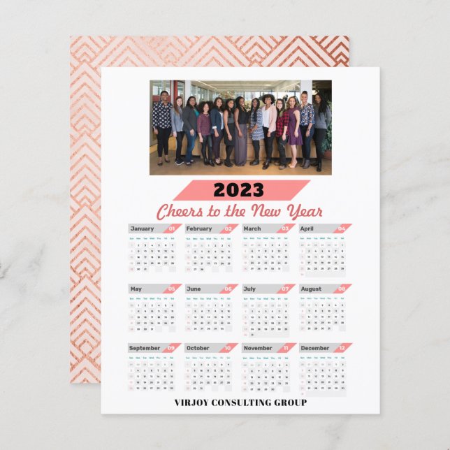 Budget 2023 Kalender Corporate Business Foto Card (Vorne/Hinten)