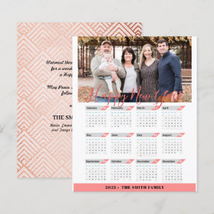 Budget 2023 Rose Gold Kalender Moderne Fotokarte