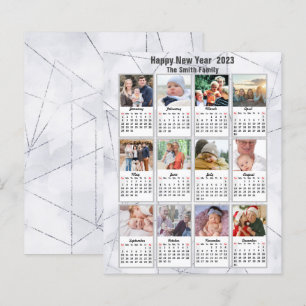 Budget 2023 Silver Gold Family Foto Kalenderkarte