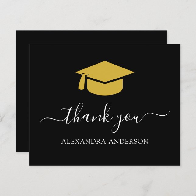 Budget 2023 Thank You Black Gold Graduation (Vorne/Hinten)