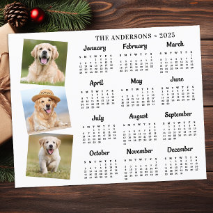 Budget 2025 Custom Pet Foto Dog Calendar Card