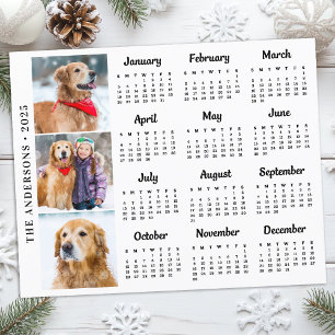Budget 2026 Foto-Kalender-Karte für Hunde