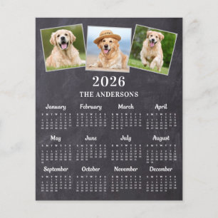 Budget 2027 Benutzerdefinierte 3-Foto-12-Monatskal