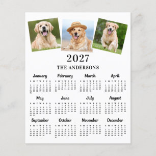 Budget 2027 Personalisierte Fotos 12-Monats-Kalend