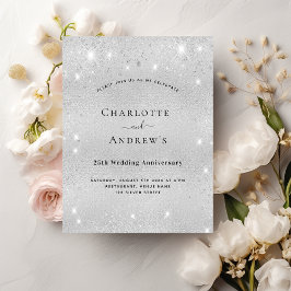 Budget 25. Hochzeitstag Silberner Glitzer