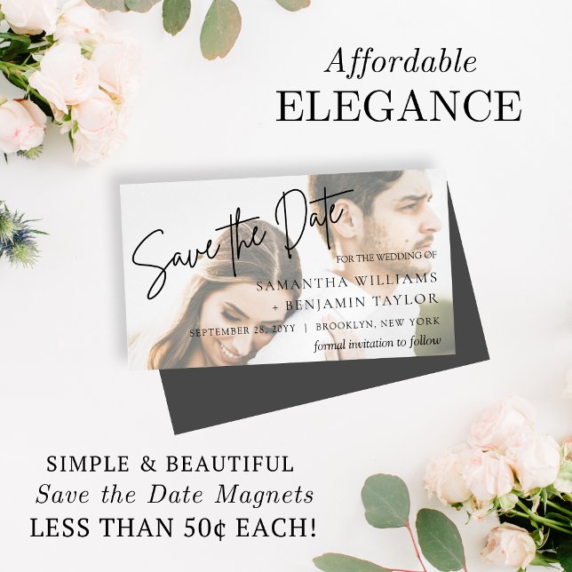 Budget 25 Speichern Sie den Termin für den Kaufver Magnetische Visitenkarte (Von Creator hochgeladen)