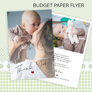 Budget 2 Foto Baby einfaches Skript danke Flyer