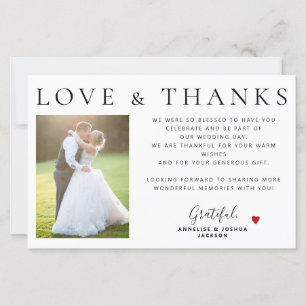Budget 2 Fotos Liebe und Dank Hochzeit Danke