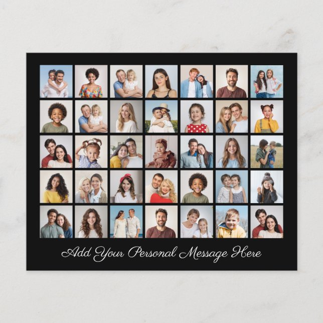 Budget 35 Foto Collage Ihre eigene Grußkarte hinzu (Vorderseite)