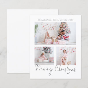 BUDGET 3 Fotos Familienskript Frohe Weihnachtskart