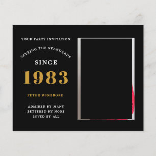 Budget 40. Geburtstag Einladung 1983 Name Foto Fl Flyer