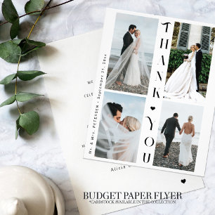 Budget 4 Fotocollage Hochzeits-Dankeschön Flyer
