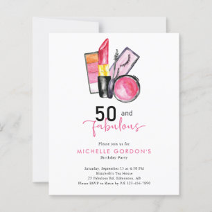 Budget 50 & Fabulous 50. Geburtstag Kosmetika Pink