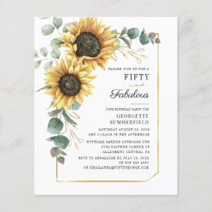 Budget 50 Fabulous Eukalyptus Sunflower Birthday