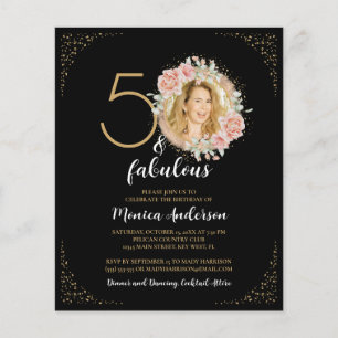 Budget 50 und fabelhaftes 50. Geburtstag Schwarzes