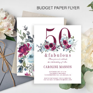 Budget 50 und fantastische florale Geburtstagseinl Flyer
