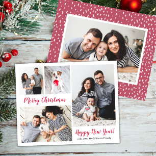 Budget 5 Foto Rote Schrift Weihnachtskarten