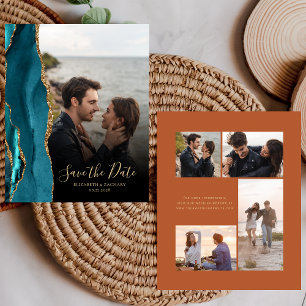 Budget 5-Foto Teal Gold Achat Rost Save-the-Date-K