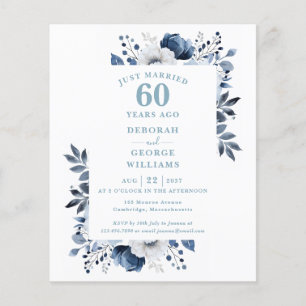 Budget 60. Hochzeitsjubiläum Blumeneinladung