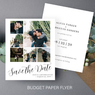 Budget 6 Mehrfach-Fotocollage Hochzeit Heiratsantr Flyer