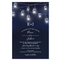 Budget Abend Mason Jars Hochzeitseinladungen