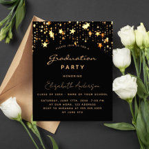 Budget Abschluss 2025 Party schwarze Goldsterne