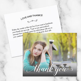 Budget Abschluss Foto Danke Karte