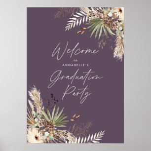 Budget Abschluss Pampas lila modern und elegant Poster