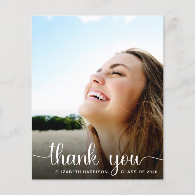 Budget Abschluss Vielen Dank für Ihr Foto (Vorderseite)