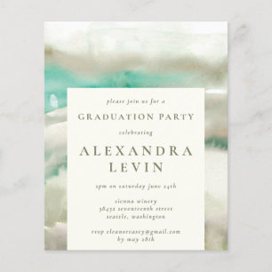 Budget Abstrakte grüne Aquarellschule