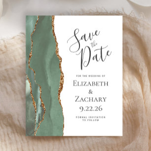 Budget Achat Smaragdgrün Gold Save the Date