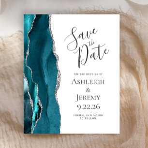 Budget Achat Türkis Silber Save the Date