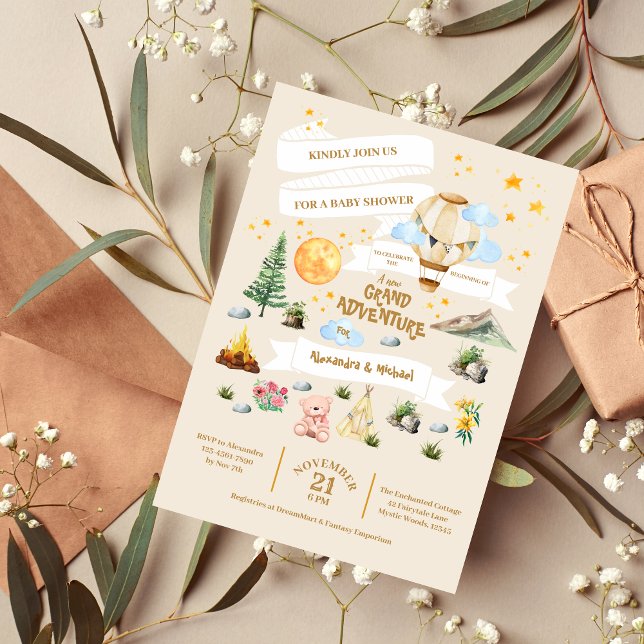 Budget Adventure Baby Duwer Wasserfarben Bäume Flyer (Von Creator hochgeladen)