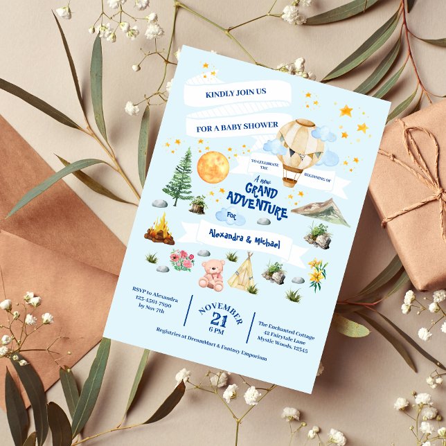 Budget Adventure Baby Duwer Wasserfarben Bäume Flyer (Von Creator hochgeladen)
