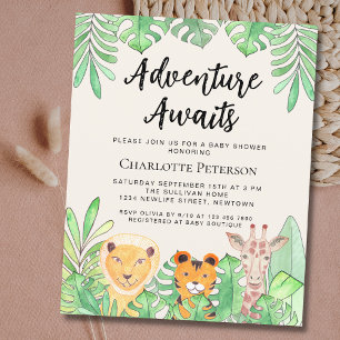 Budget Adventure erwartet Animals Baby Shower Einl