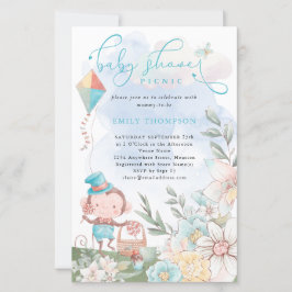 Budget Affe Junge Aquamarin Baby Dusche Picnic Ein