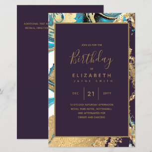 BUDGET Agate Aquamarin Türkis Gold Geburtstag Einl